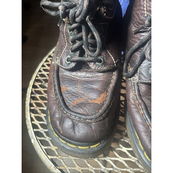 Dr. Martens Boots Size 9 Doc Martens AW004 Brown Leather Lace Up Y2K 8A26 Used main image 13